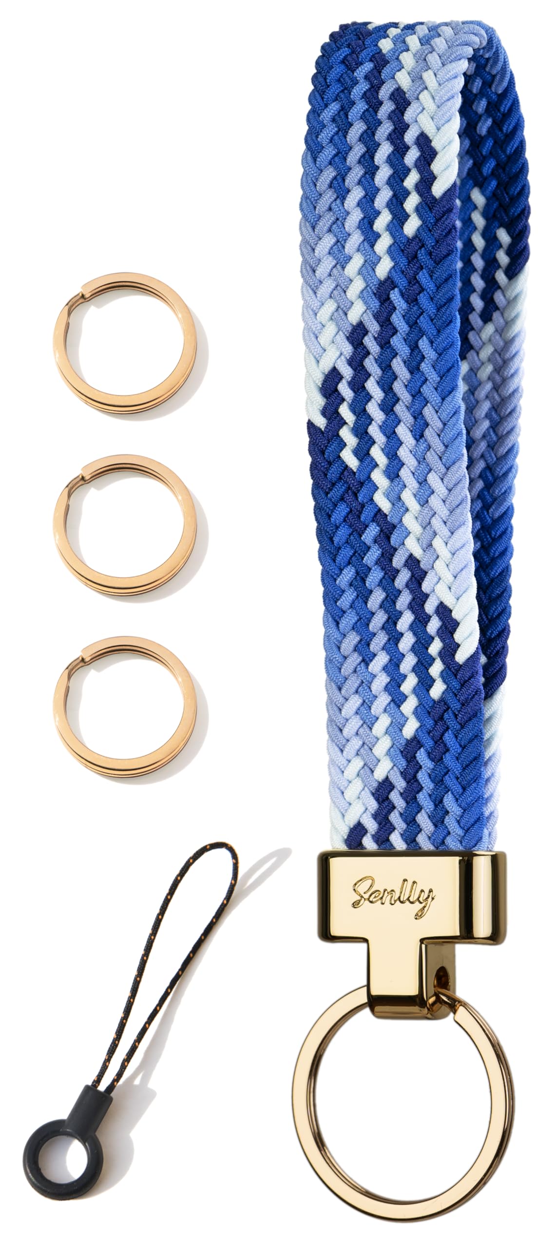 SENLLY Wristlet Lanyard, Stretchy Keychain Holder, Original Elastic Anti-Drop Design Keyring