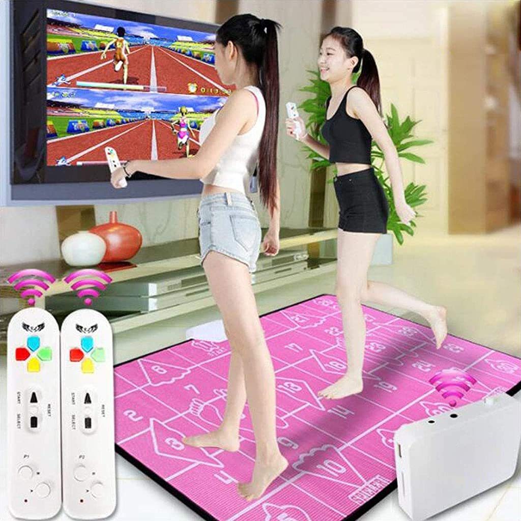 Yjtwt Dance Mat Doppi/Tappetino da Ballo Doppi Wireless,Tappetino da Gioco in Schiuma Insonorizzazione Tappeto Musicale Morbidi Per Adulti/Bambini TV HD Computer Uso Doppio