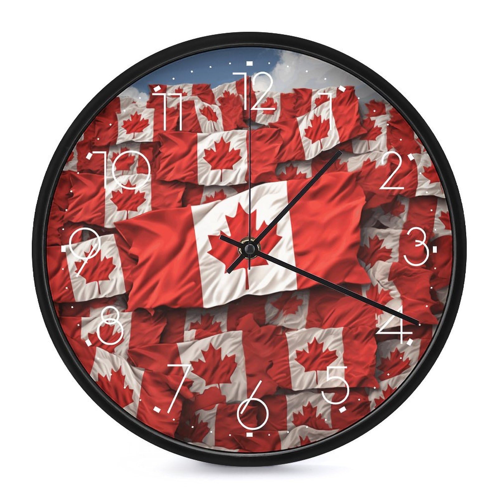 Horloges murales silencieuses sans tic-tac et au design du Canada
