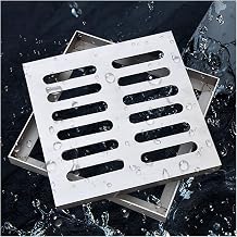YLLFFLL Sewer Drain Grate and Frame 4x4 6x6 8x8 10x10 14x14 X16x16, Outside Stainless Steel Drain Cover Floor Drain Anti-Slip Drainage Grates for Yard Garden40x40x3cm15.7x15.7x1.2in