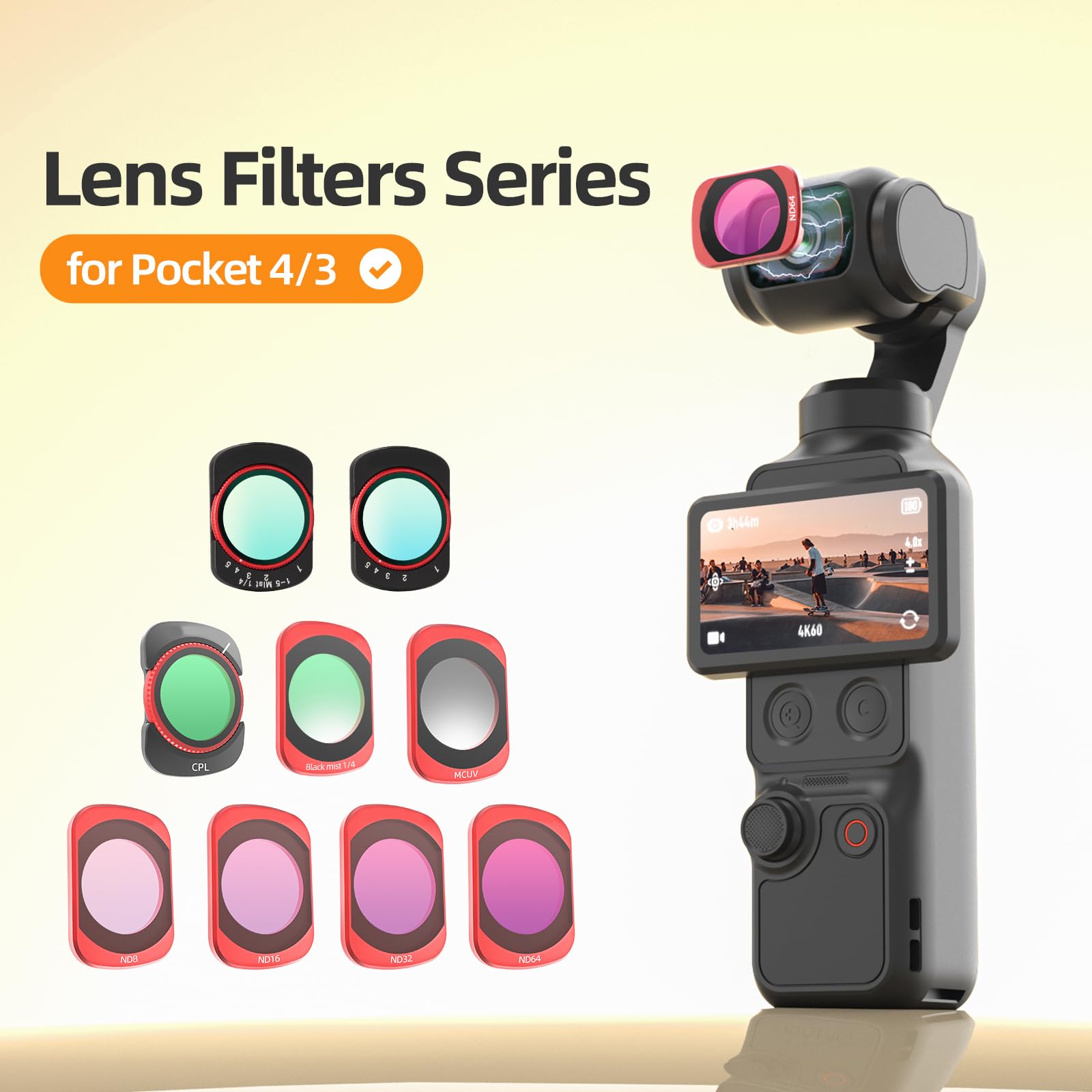 Filtro de cámara magnético Ligero para Pocket 4/3, Suit G