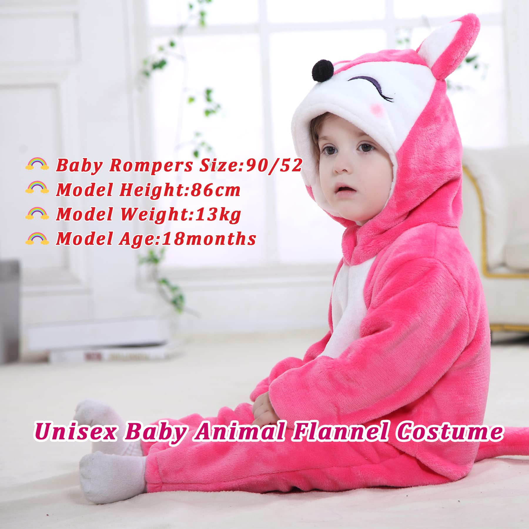 TONWHAR Kid's And Toddler's Animal Halloween Costume Outfit Baby One-Piece Rompers Onesie — view 7