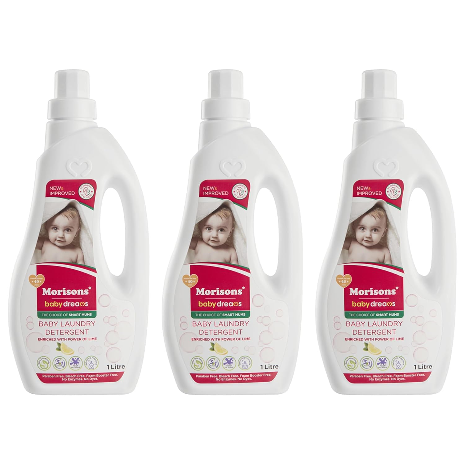 Morisons Baby Dreams Baby Laundry Detergent Tough on Stains Safe