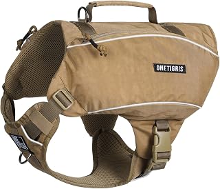 OneTigris CAMLUS Y-Shaped No-Pull Dog Backpack Saddle Bag with D-Rings - Lightweight Hiking Pack for Medium Large Dogs