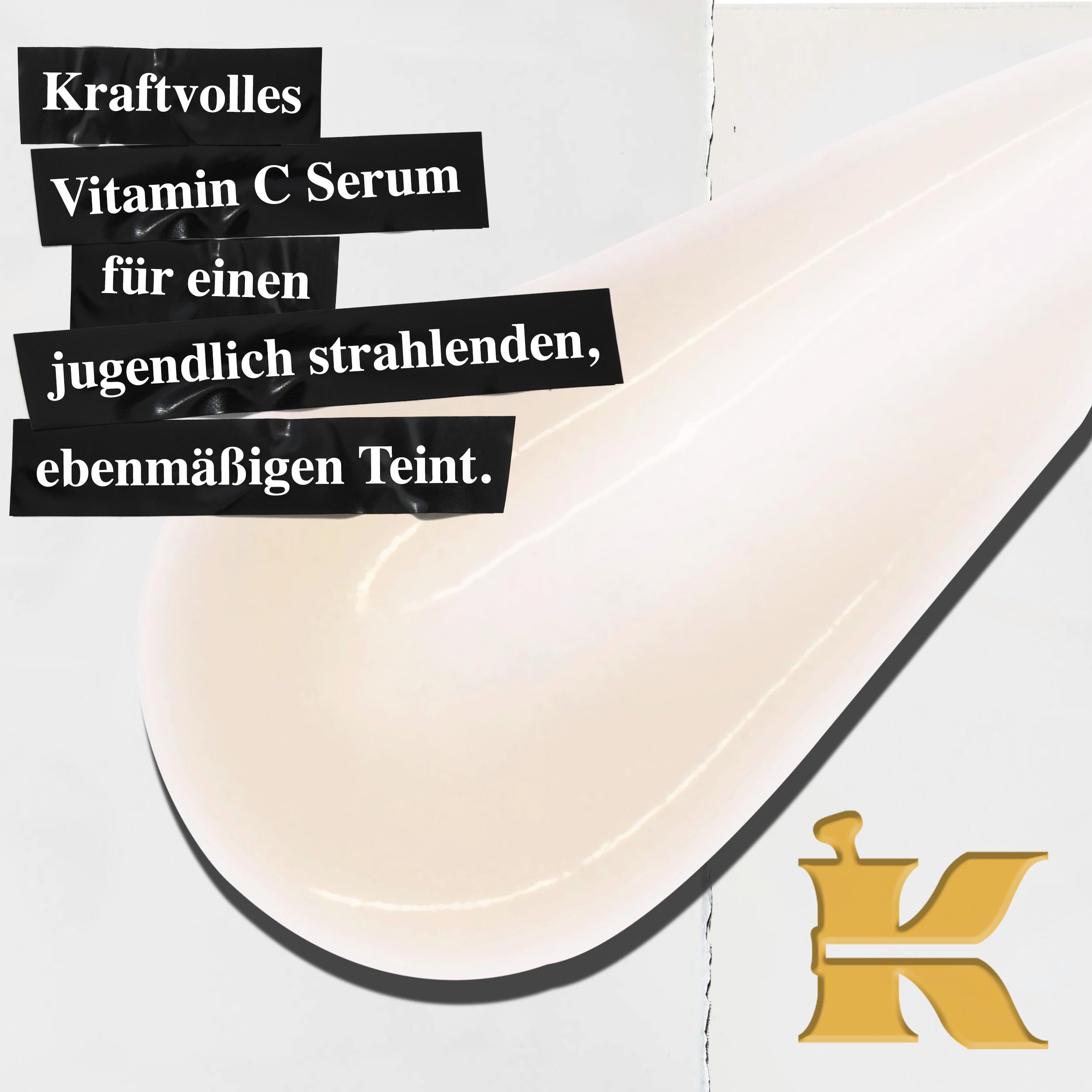 KIEHL'S Powerful-Strength Line-Reducing Concentrate, glättendes Anti-Aging-Serum, Gesichtsserum mit 12,5% Vitamin-C und Hyaluronsäure zur Verringerung von Falten