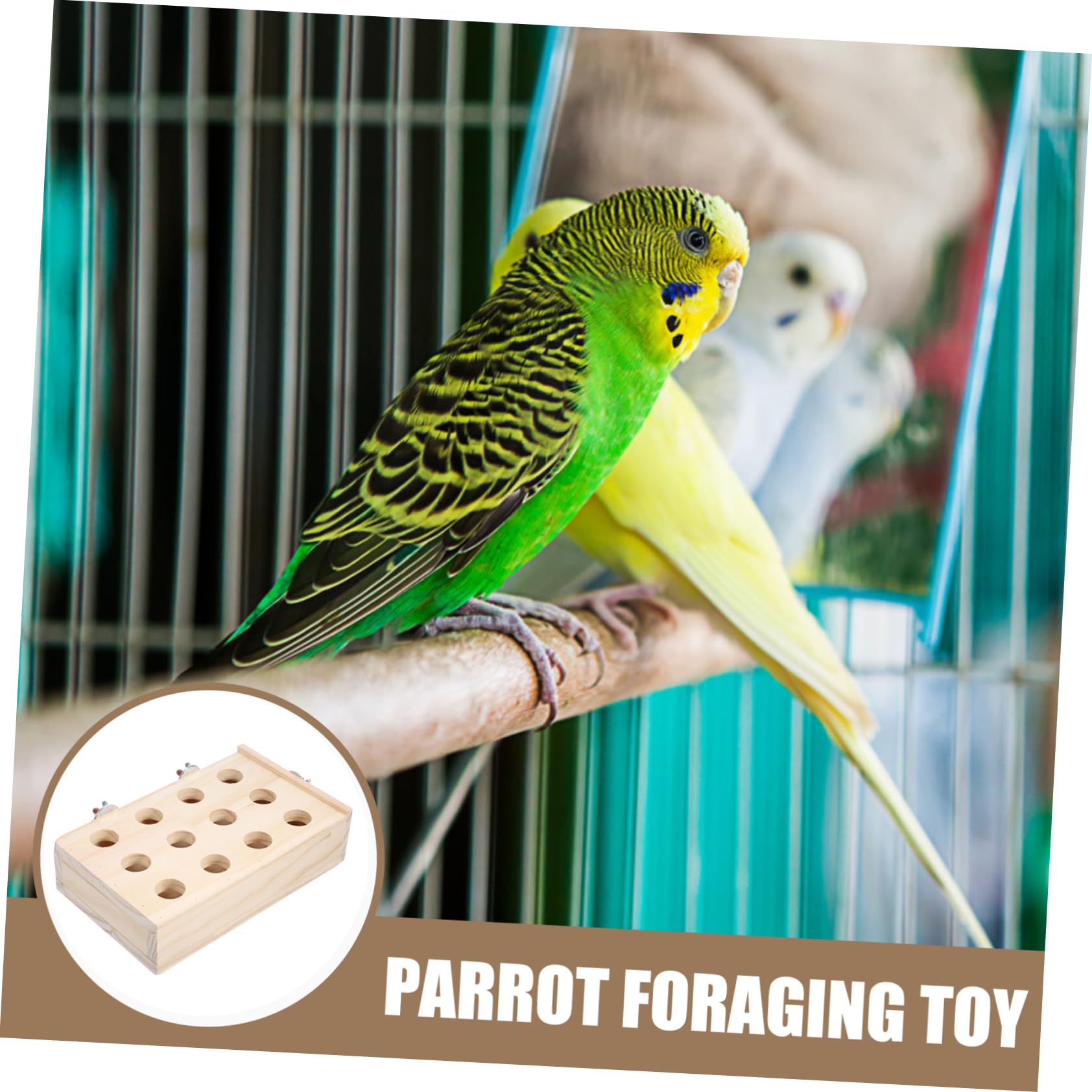 BESPORTBLE 4piezas Juguete De Masticación para Pájaros Accesorio Interactivo para Jaula De Periquitos Juguete De Entretenimiento para Aves Pequeñas para Desarrollar Habilidades y Combatir