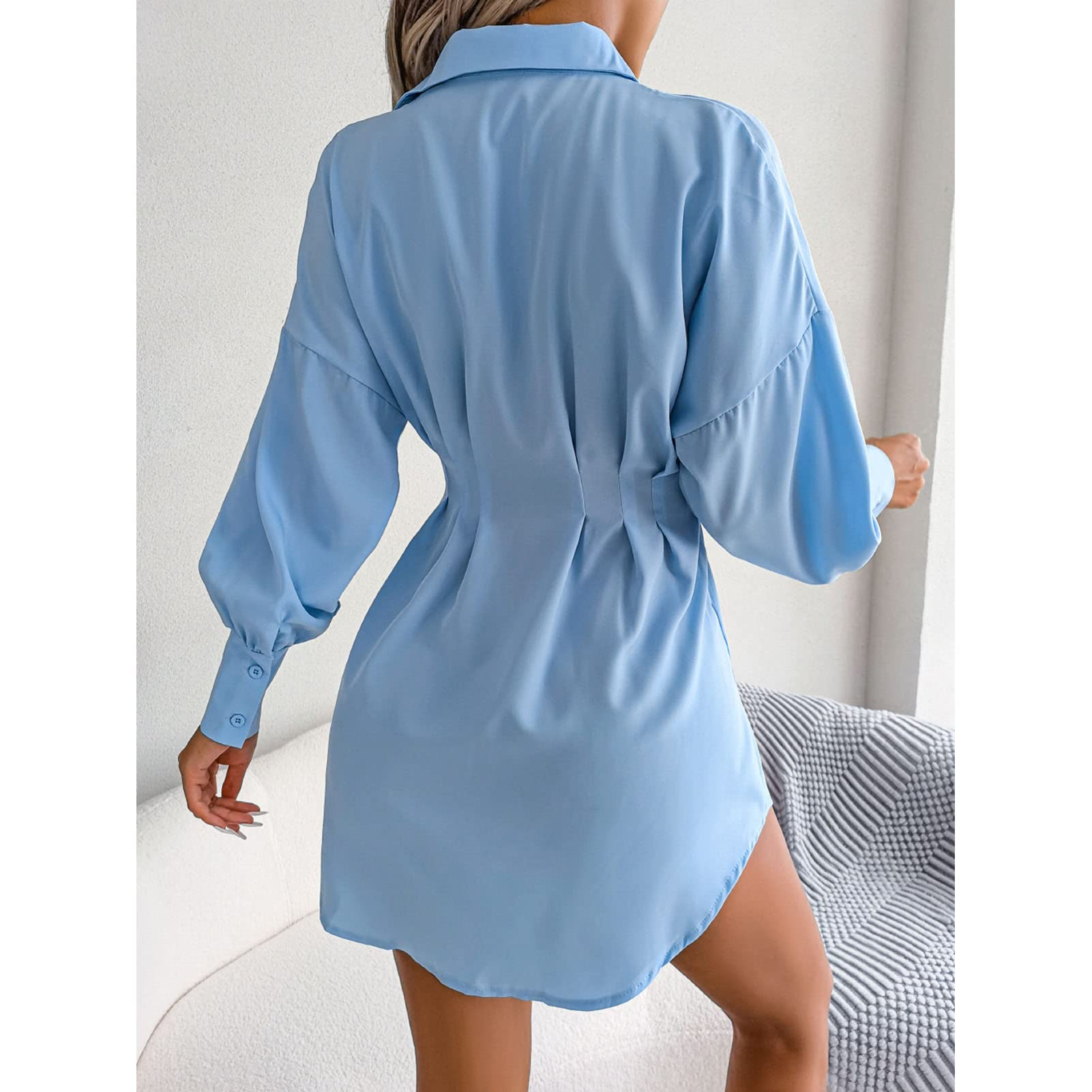 GOTOTOP Abito casual da donna con scollo a V