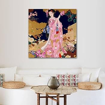 キャンバスプリントoriental girl 絵画 額付き インテリア キャンバスプリントoriental girl 絵画 額付き インテリア