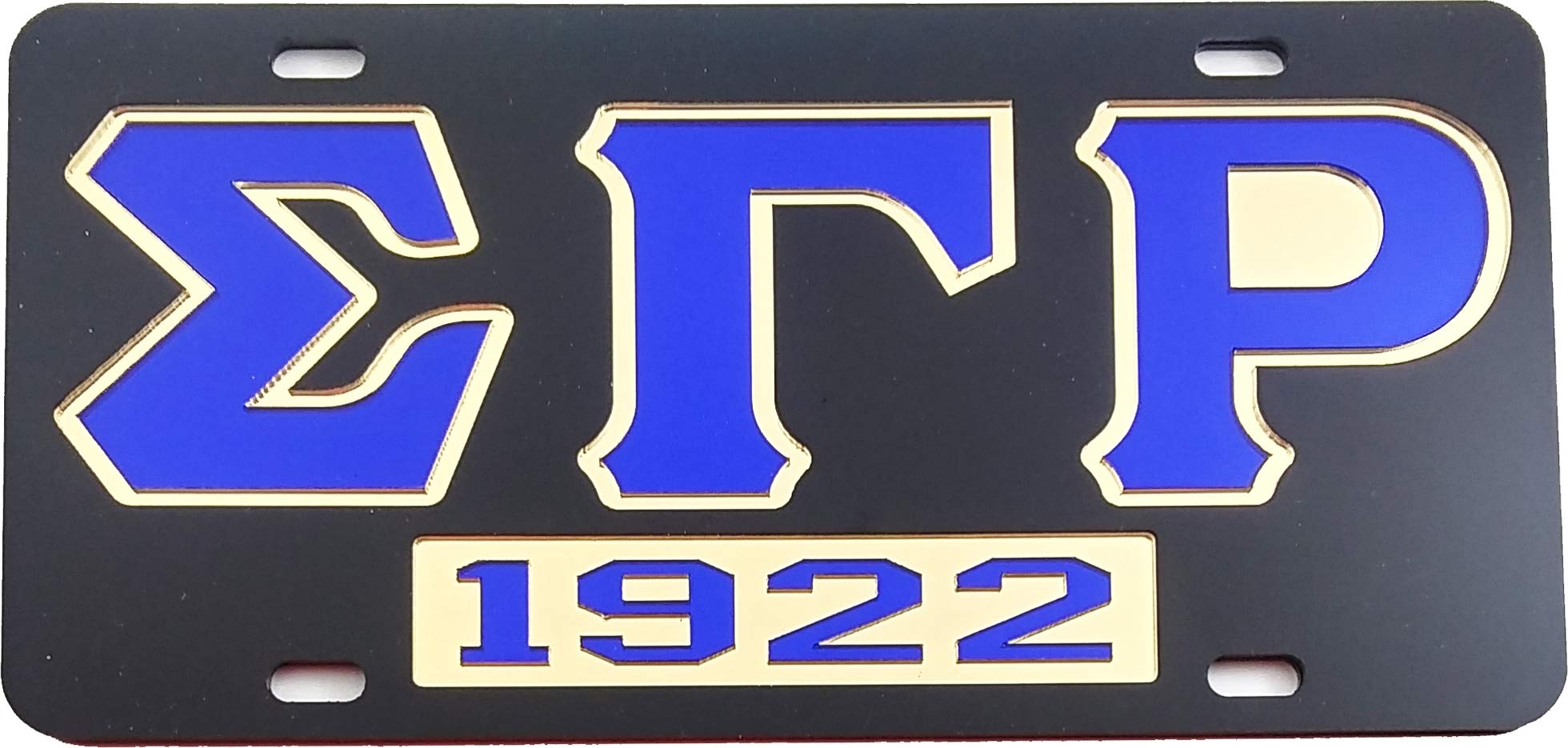 Cultural Exchange Sigma Gamma Rho 1922 Mirror Insert Car Tag License Plate [Black - Car/Truck]