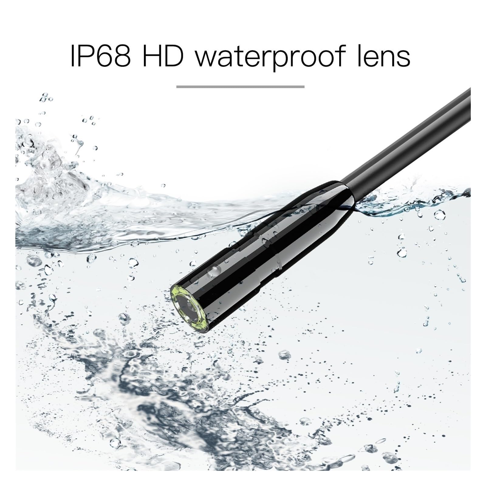 Kamera inspekcyjna endoskopu Przemysłowa Kamera Endoskopowa 2.8 ''ekran IPS HD1080P Boroskop Inspekcyjny IP68 Wodoodporny 8mm/5.5mm Obiektyw LED Do Rury Samochodowej Kanalizacja(15m,P10-5.5MM Lens)