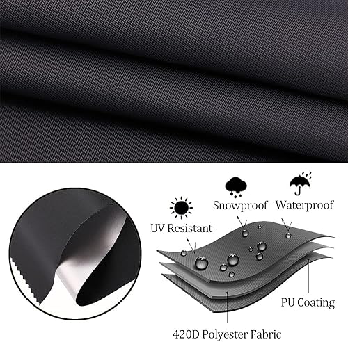 Miniatura 3 de Juego de comedor de altura de barra al aire libre, resistente, impermeable, para mesa de comedor rectangular de 6 personas de 60 pulgadas de largo,