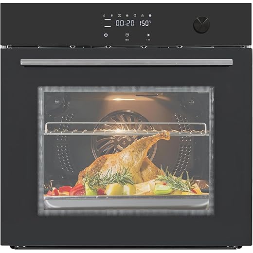 24 Inch Electric Single Wall Oven, 2.5 Cu.ft Built-in Convection System with 8 Cooking Functions in Stainless Steel, Touch Control