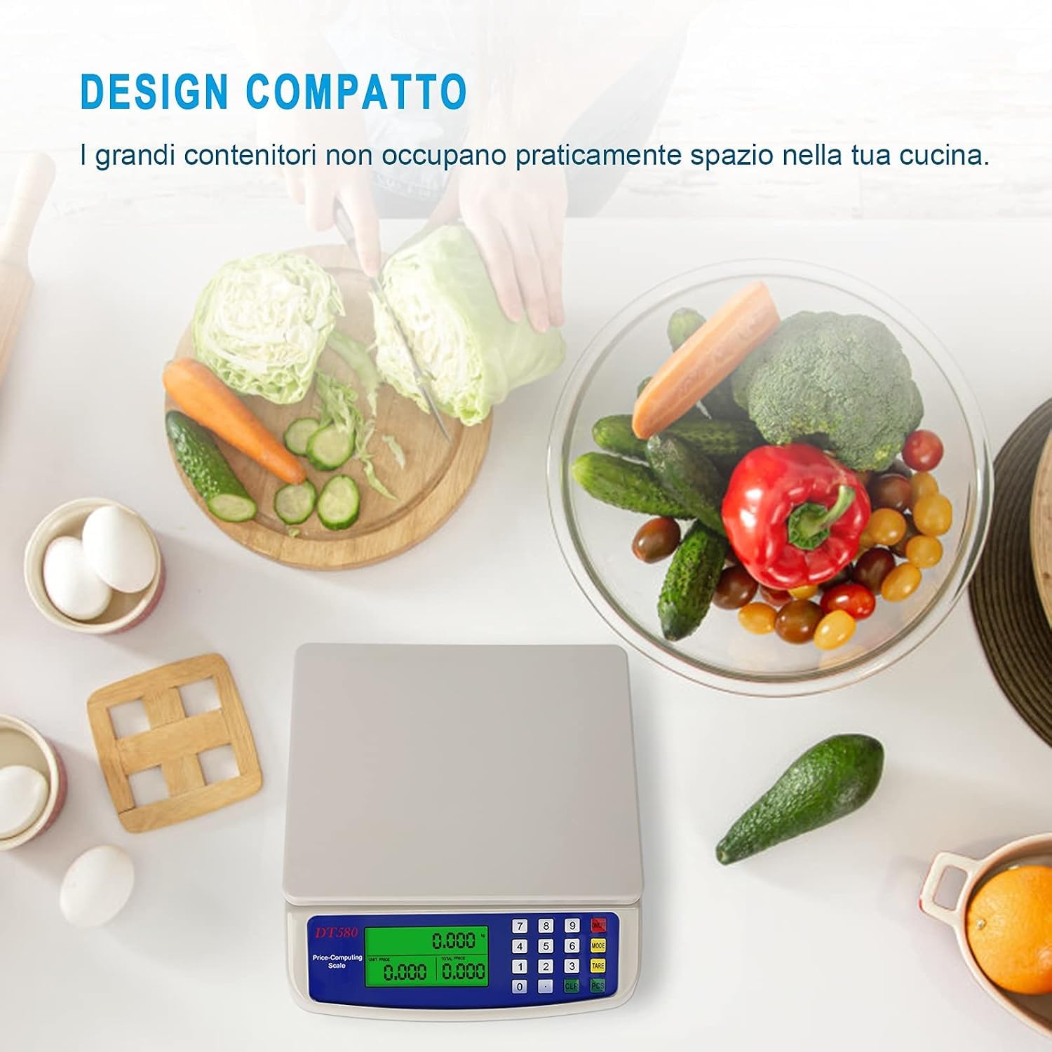 Balances Numériques Jusquà 30 Kg, Grandes Balances De Cuisine, Balances À Fruits Avec Écran Lcd Et Fonction Tare, Balances Numériques Avec Comptage Pcs, Conversion De 3 Unités