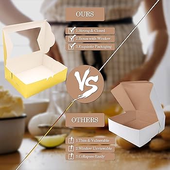 Amazon.com: KPOSIYA 65 PCS 8x6x2.5 Inch Cookie Boxes with
