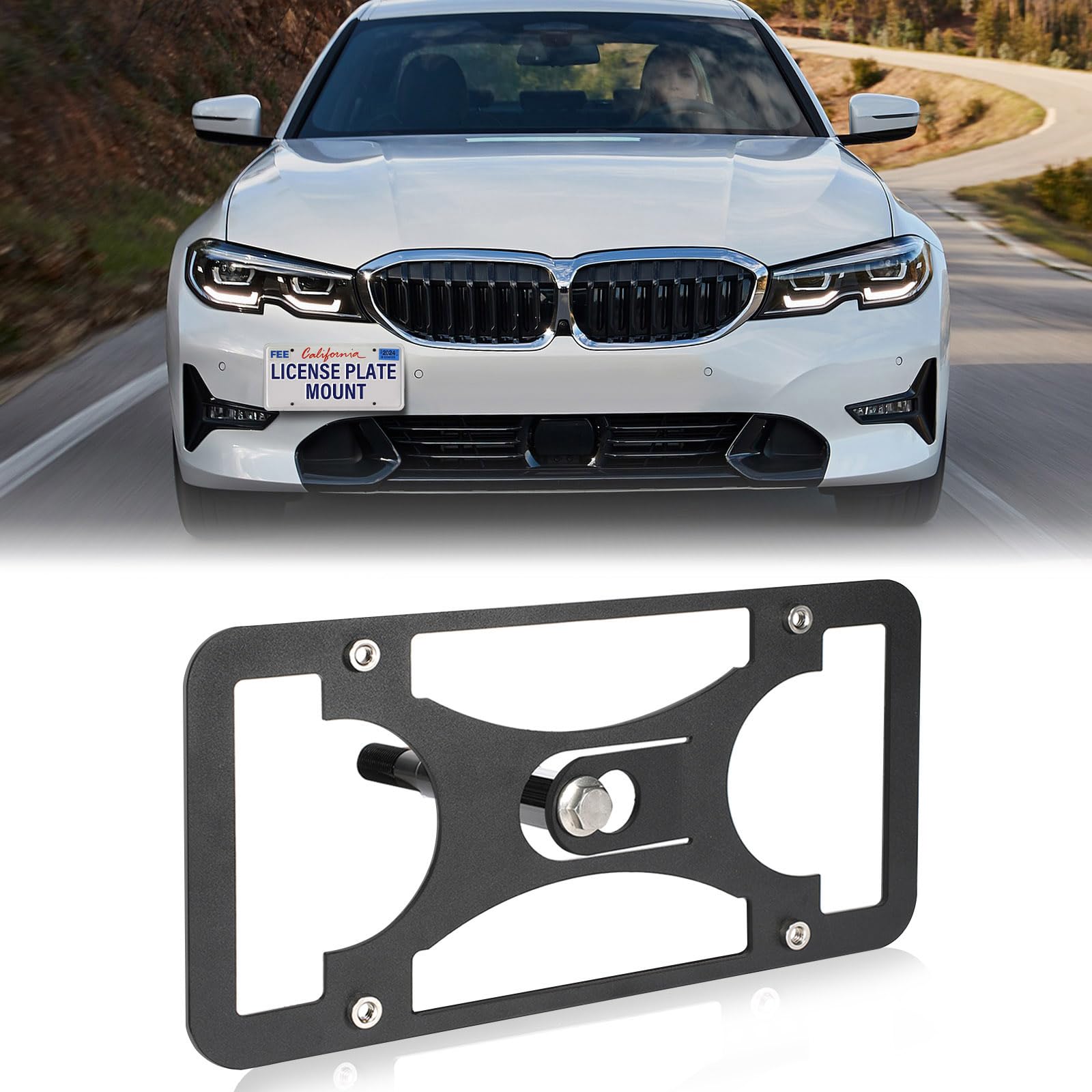 Amazon.com: Front Bumper License Plate Mount Compatible with BMW 3 ...
