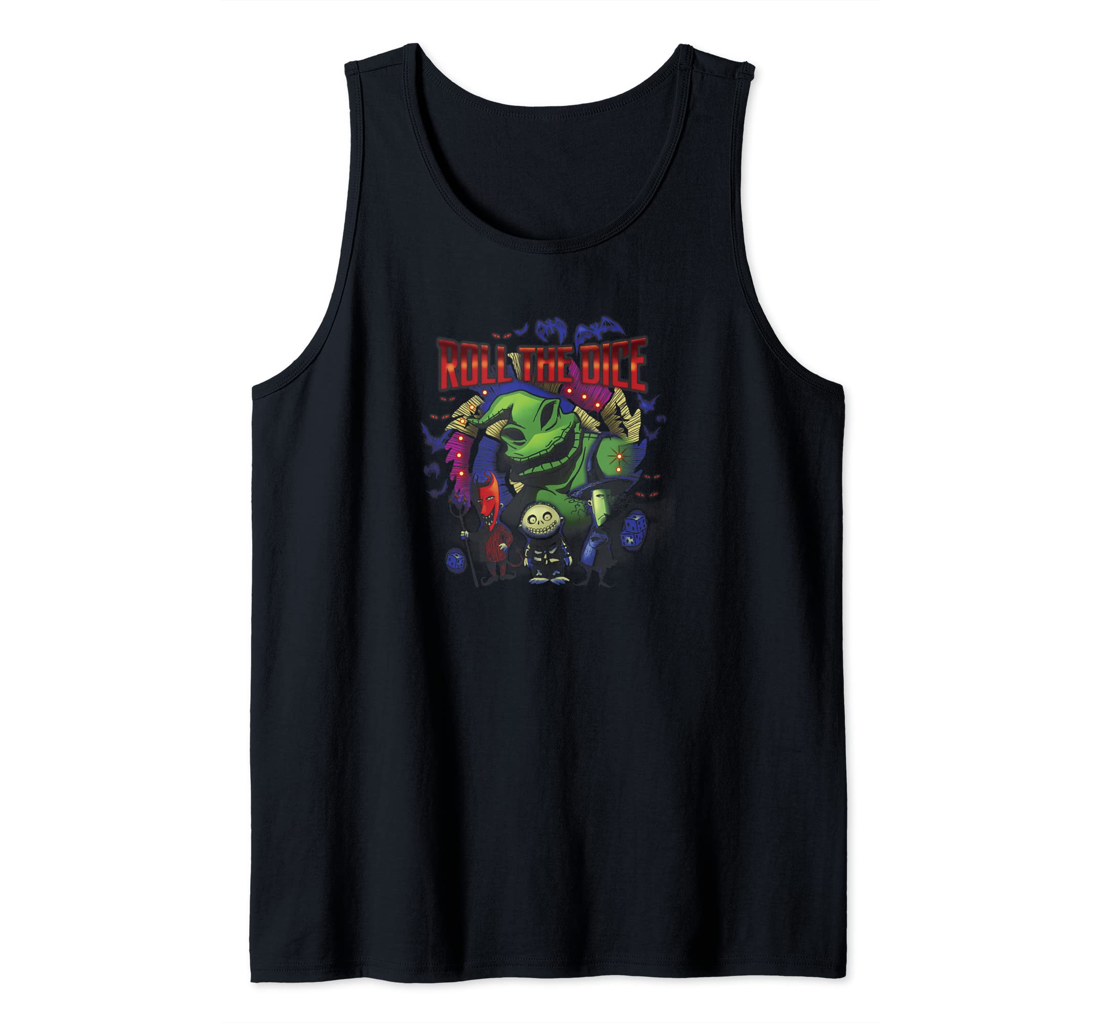 Camiseta Nightmare Before Christmas Oogie Boogie Roll The Dice sin mangas de algodón 2