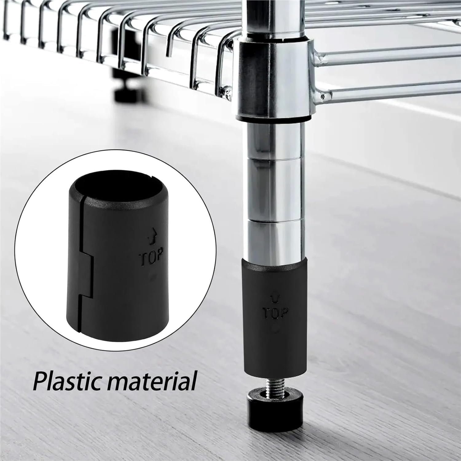 370-Packs Wire Shelf Clips Wire Shelving Shelf Lock Clips for 1 Inch Post- Shelving Sleeves Replacements