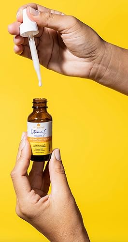 Miniatura 3 de Dermaline Suero de vitamina C para rostro con ácido hialurónico y aceite de jojoba, hidratante, iluminador y control de la edad de hidratación