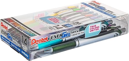 Miniatura 3 de Pentel EnerGel RTX True Colors United 0028in línea media tinta surtida caja de 14 unidades BL77PC14MTCU