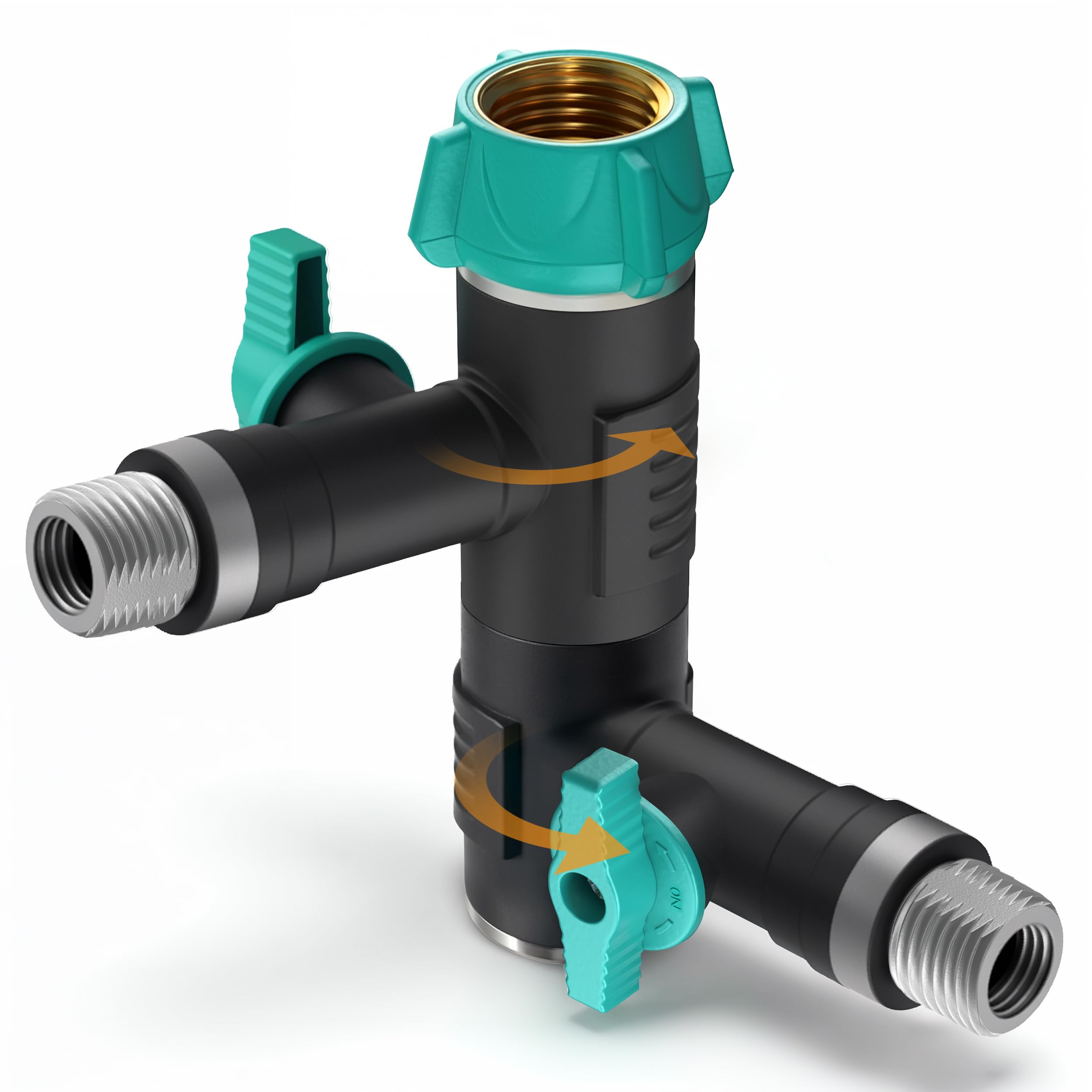 Adaptateur jardin rainfactory en laiton avec répartiteur d'eau 2 voies robuste