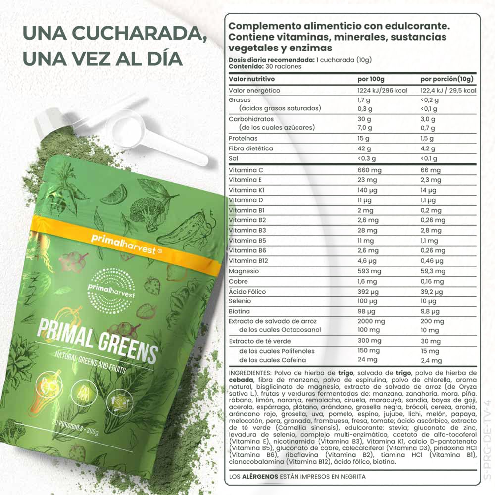 Primal Harvest® Polvo Primal Greens (30 porciones) (original)
