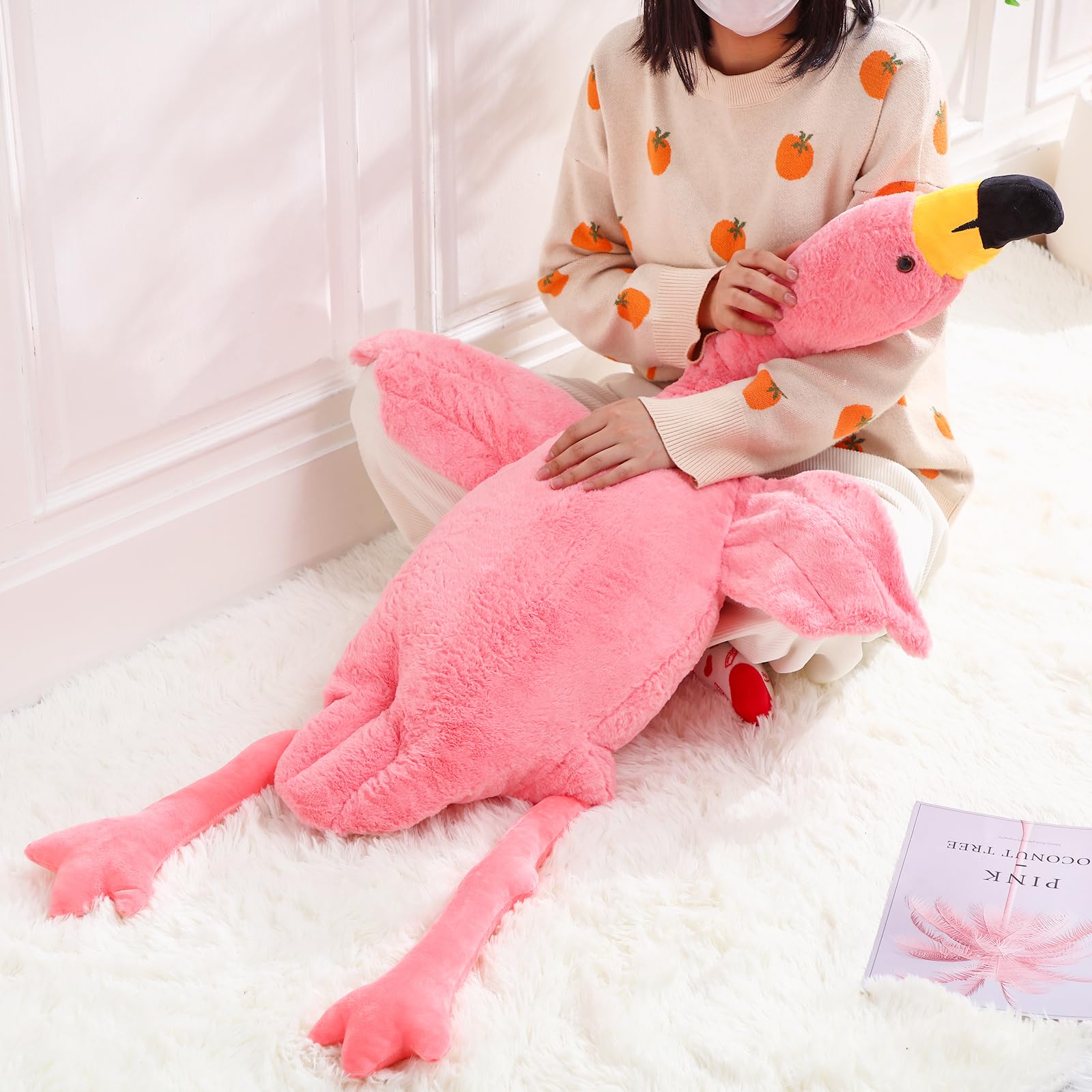 Hollowfly Large Flamingo Stuffed Animal Giant Plush Flamingo Toy