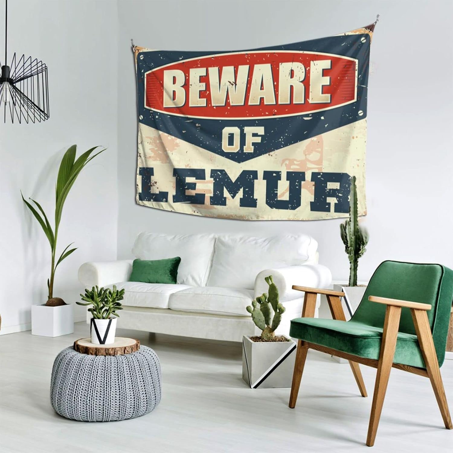 GVNVYFWUY Stuff For Your Room Beware Of Lemur Tapestry Sports Bar Decor Decor For Bedroom(75X100CM) image 2