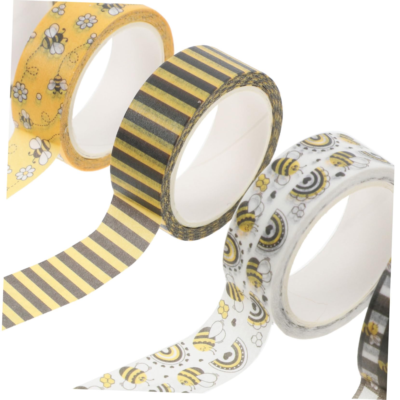 HOMSFOU 5 Sätze Washi Tape Set Mit Bienenmotiven Dekoratives Scrapbooking Tape Für Diy Projekte Geschenkverpackungen Und Bastelarbeiten Für Handbücher Und Tagebücher 12 Rollen * 5