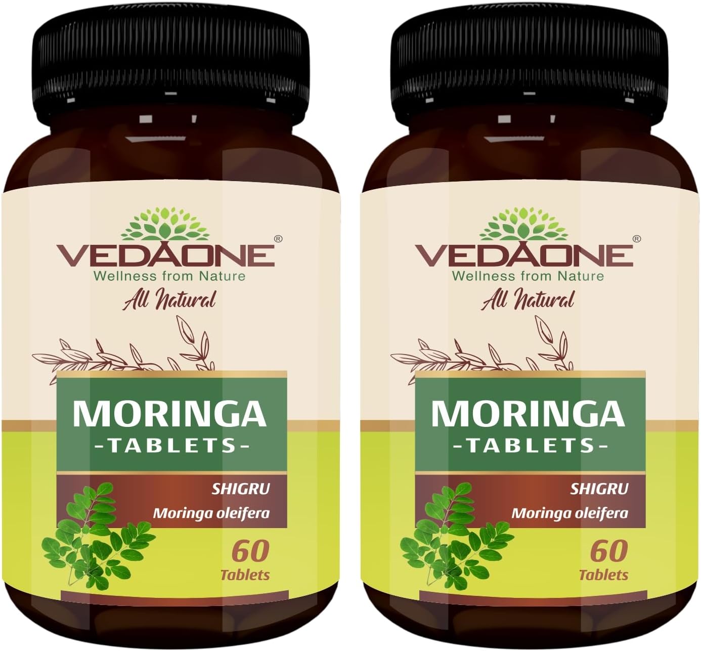 Organic Moringa Tablets - Natural Ayurvedic Supplement for Immunity, Digestion, Joint Flexibility & Stress Relief - 120 Tablets