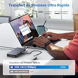 UGREEN Revodok Pro 209 Docking Station USB C DisplayLink Dual HDMI et DisplayPort 4K60Hz Double Affichage Différent pour MacOS 9 en 1 Station Accueil Multiports USB 10Gbps PD 100W Ethernet Gigabit - 6