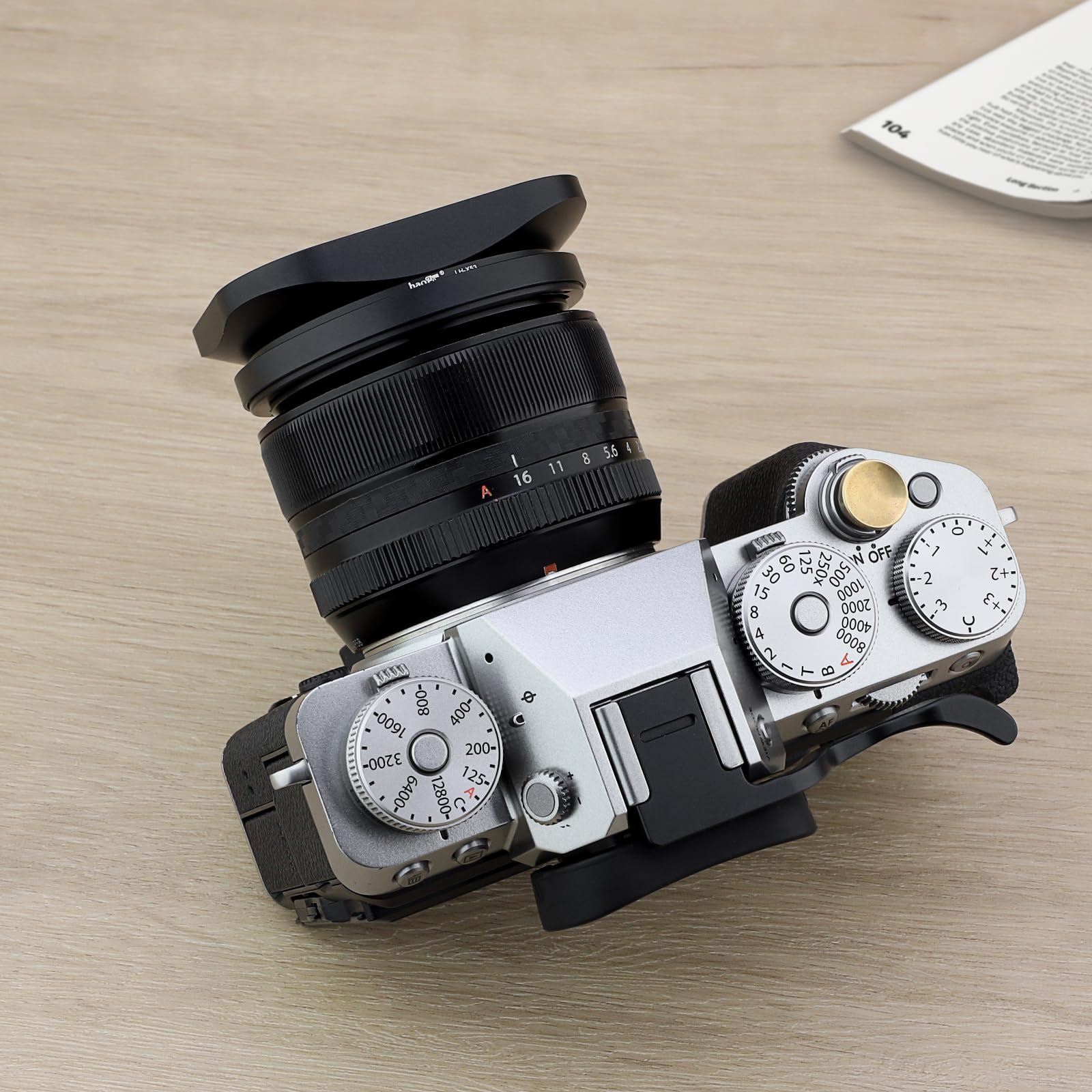 Haoge LH-X53 Paraluce rettangolare in metallo a baionetta per Fujifilm Fuji Fujinon XF 35mm F1.4 R / XF35mmF1.4 R, XF 18mm F2 R / XF18mmF2 R, XF 60mm F2.4 R Macro / XF60mmF2.4 R Macro Lens