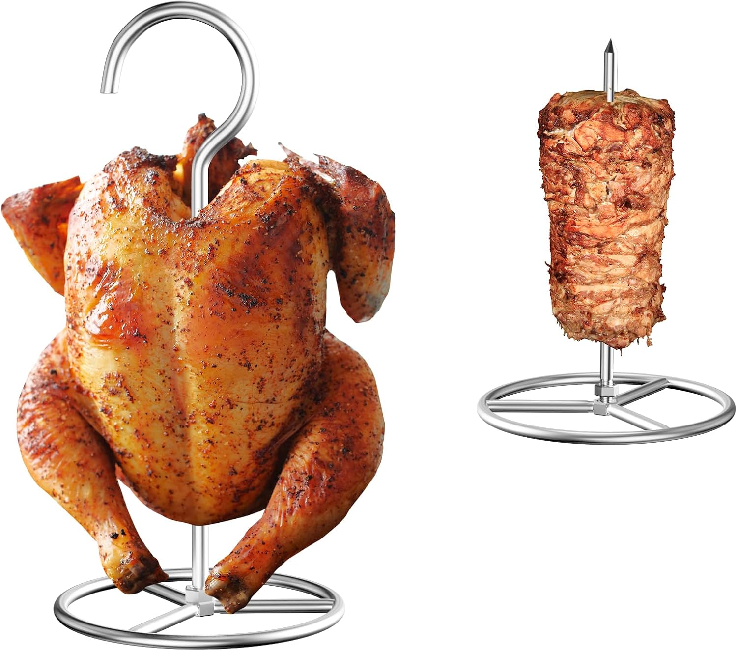 Vertical Skewer Set, BBQ Spike & Poultry Hanger Set for