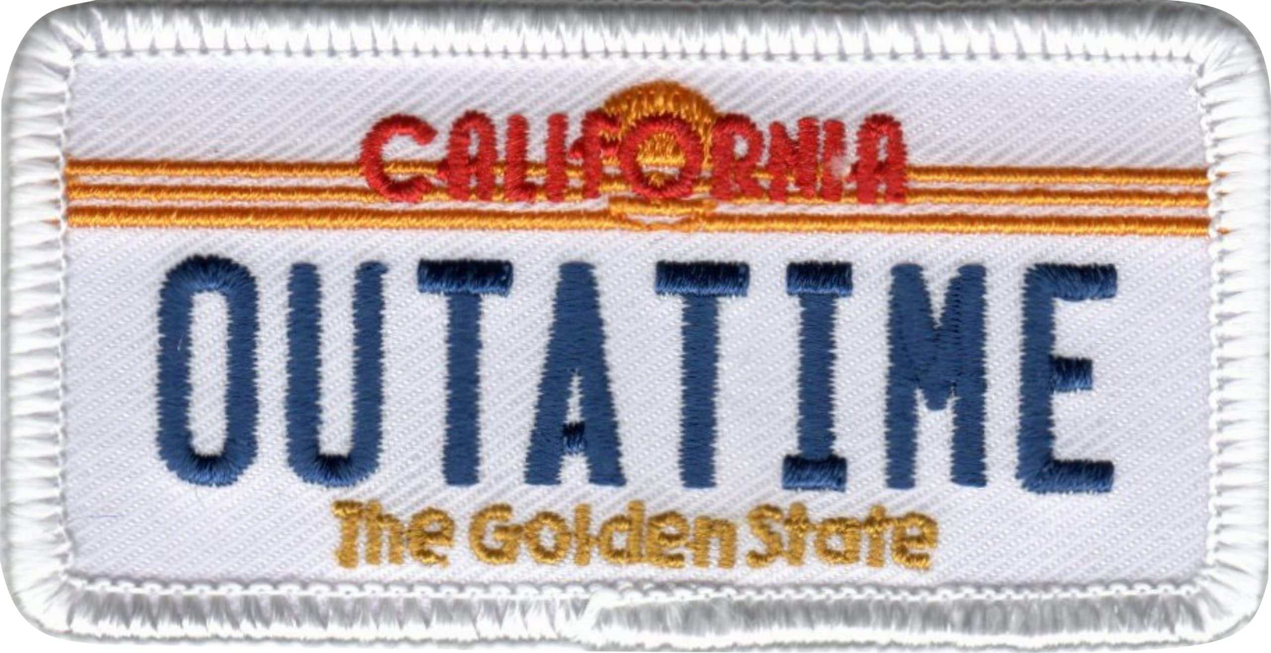 California Outatime Embroidered Patch (Thermo-Adhesive)