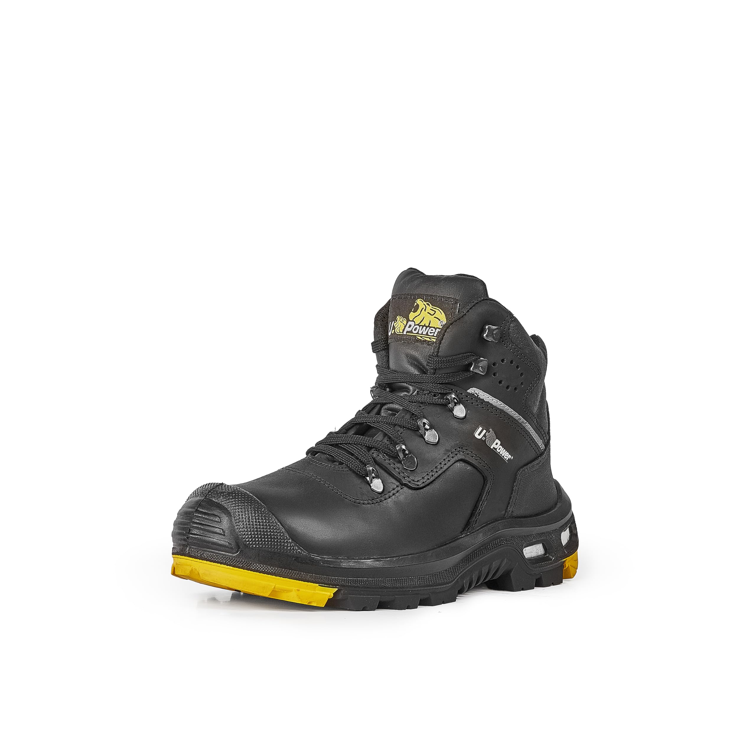 U-Power RL10514 Linea BAU & BUILDING Model RONAN Obuwie bezpieczeństwa, S3 HRO HI SRC CI, Czarny/Żółty, 44 Rozmiar