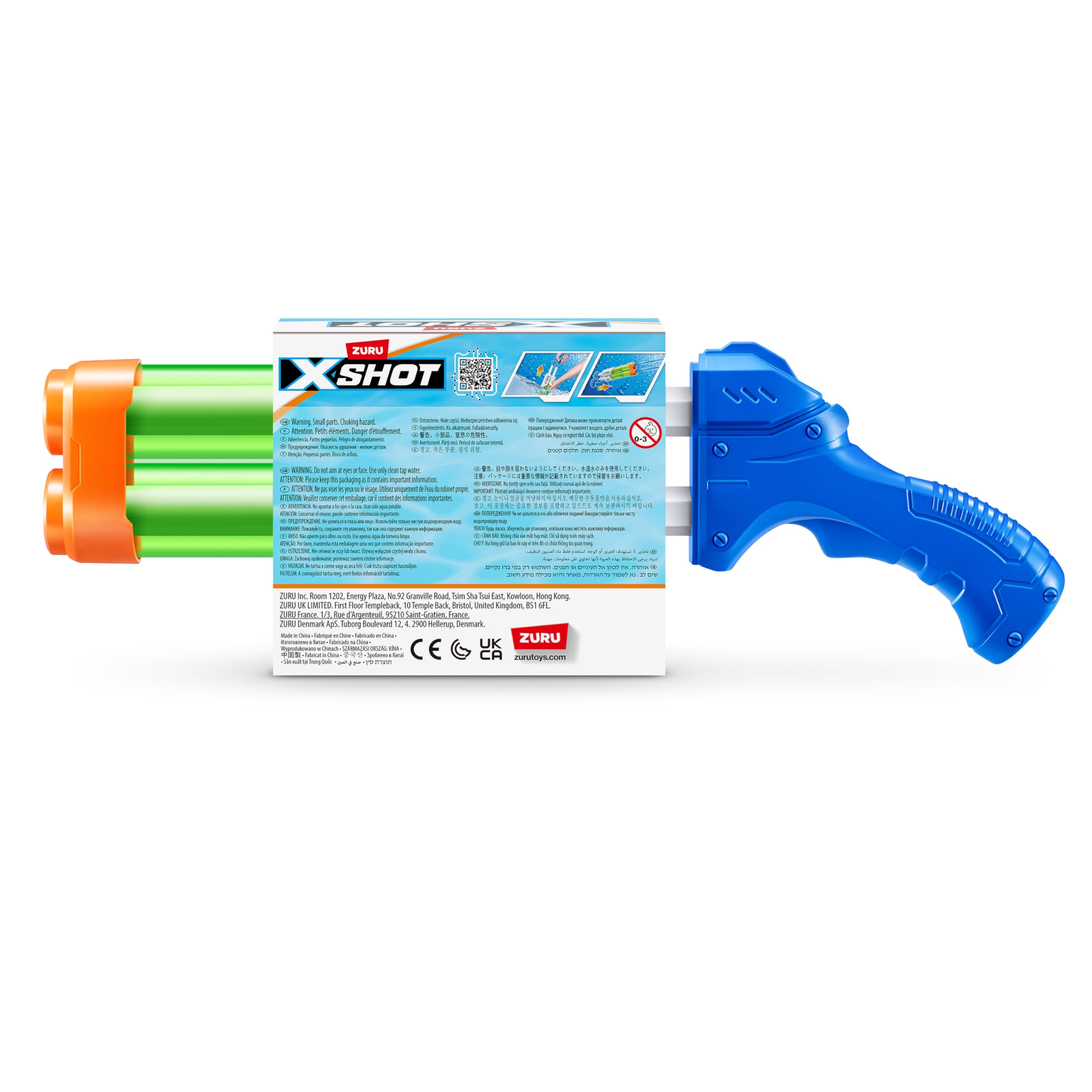 XSHOT ZURU Dual Play Water Blaster mały Dual Stream Blaster, zabawka wodna dla dzieci, nastolatków i dorosłych