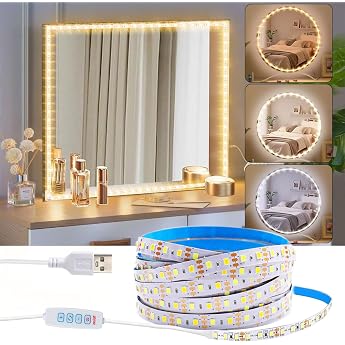 LED Mirror Light Dressing Table Light Dressing Table Light Mirror Light Make Up Light Makeup Lamp 400 cm 3 Colours 9 Dimmer Levels Dressing Table Lights for Bendable Dimmable [Energy Class A]