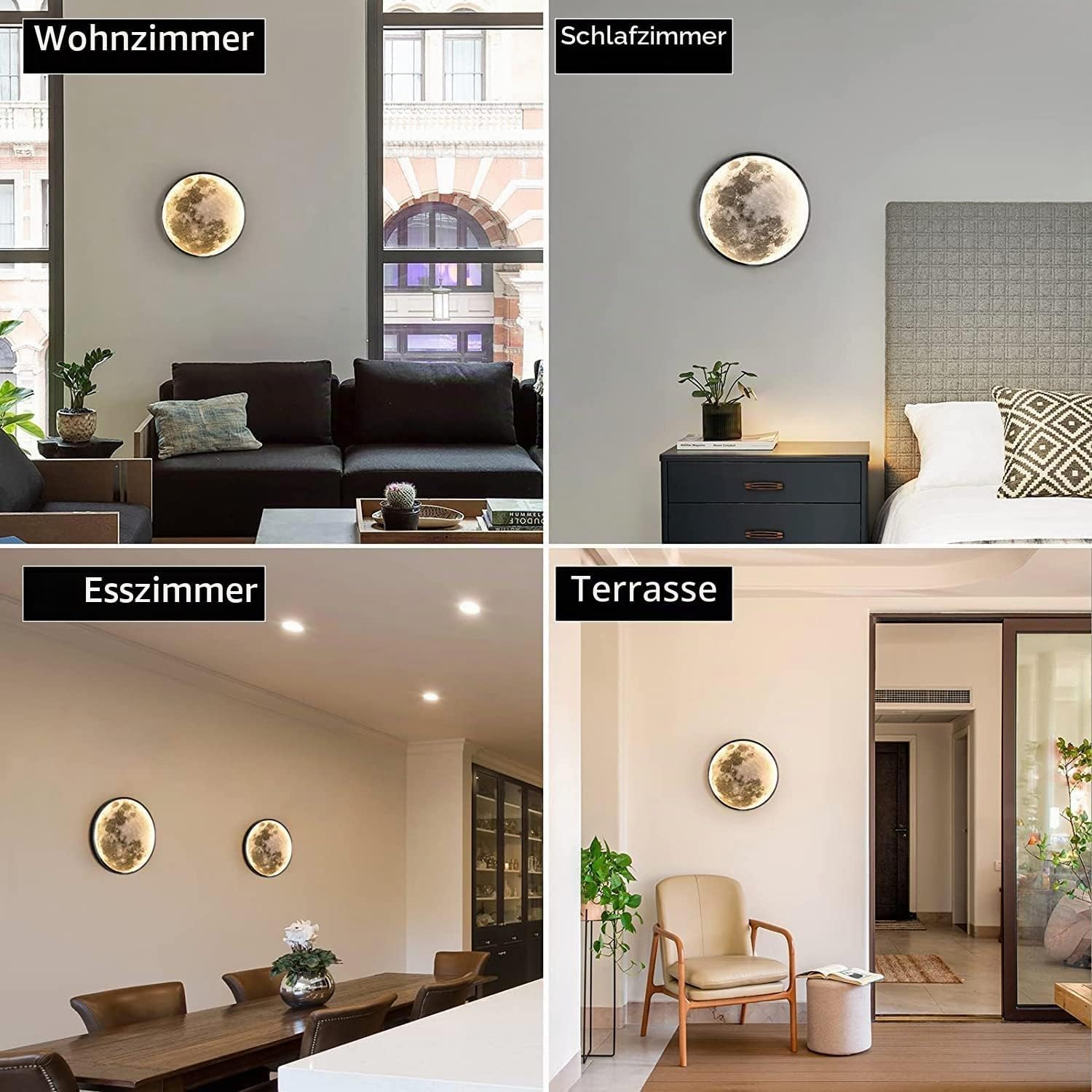 Aplique de Pared LED Luna Interior con Mando a Distancia, Lámpara de Pared Regulable 35W con Interruptor y Enchufe, Lámpara de Cabecera Infantil con Cable, Lámpara de Luna para Dormitorio Salón,30cm