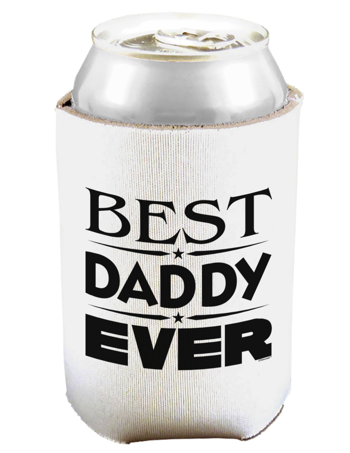 Best Daddy Ever Can and Bottle Insulator Cooler - White 2 PACK