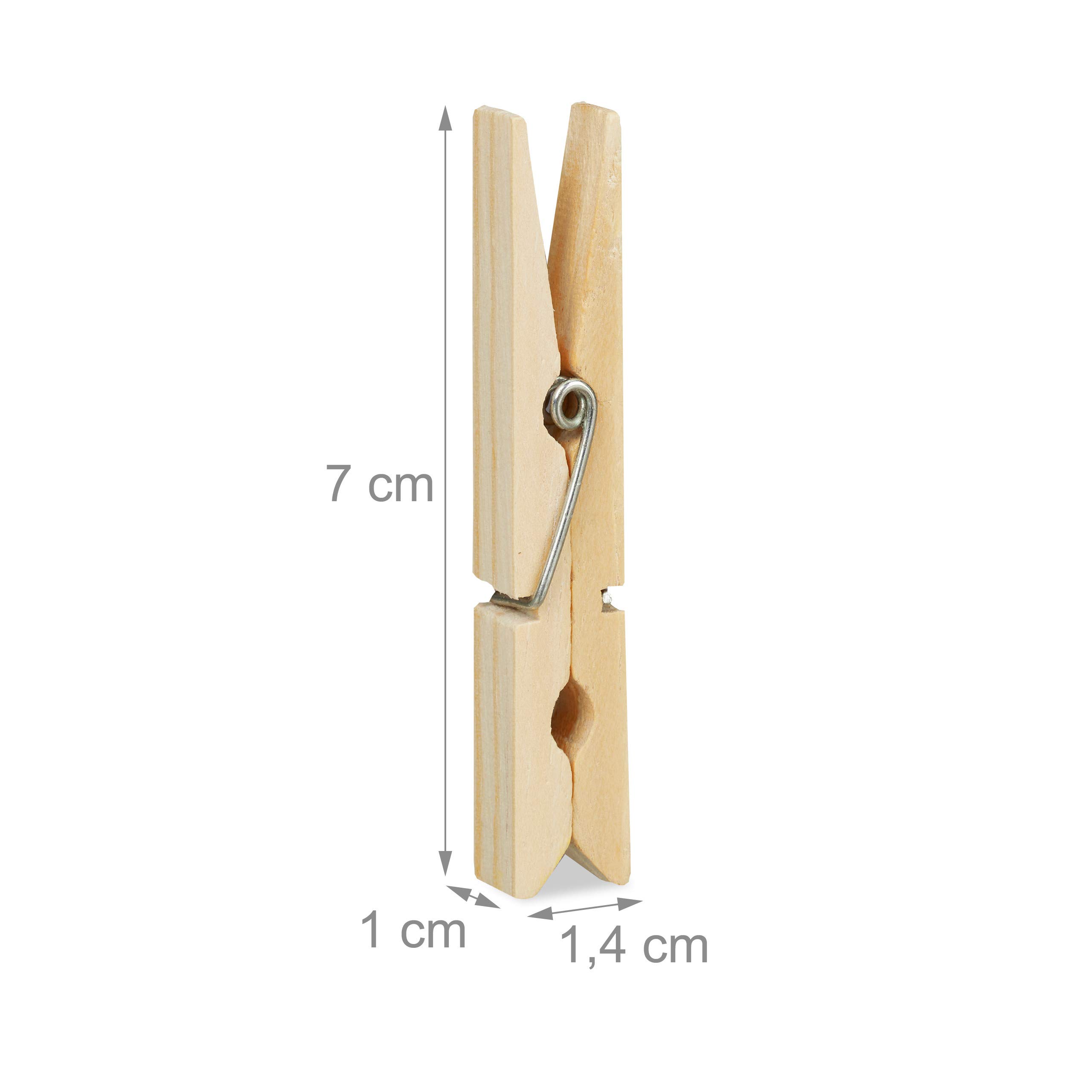 Set de 1000 Pinzas Ropa Grandes para Tender, Colada, Manualidades, Muelle, Madera-Metal, 7 x 1,4 x 1 cm, Marrón | Manualidades, pinzas para secar, pluma de metal
