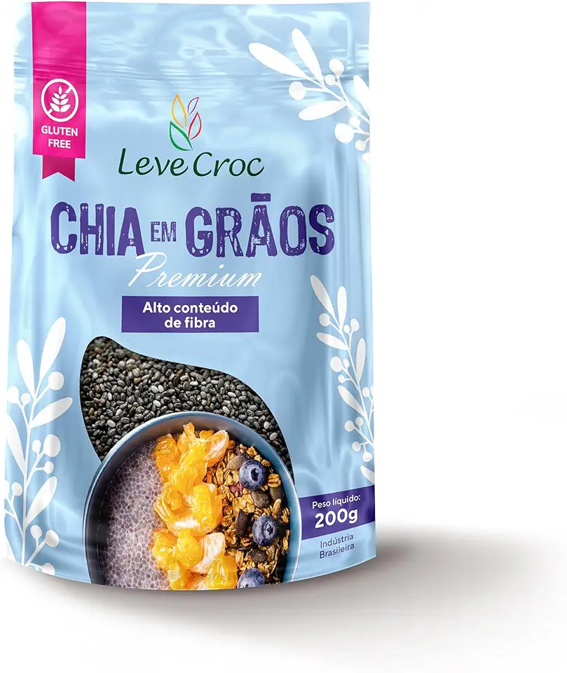 Chia premium em grãos Leve Croc 200g