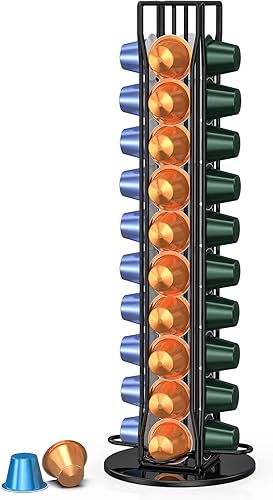 Miniatura 9 de Soporte para cápsulas de café para Nespresso Vertuolina, ZECENN Nespresso Vertuo, soporte para carrusel de almacenamiento, organizador de cápsulas