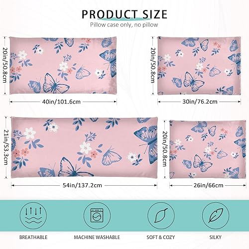 Miniatura 2 de Fundas de almohada esponjosas con diseño gráfico de mariposas, fundas de almohada tamaño Queen, funda de almohada de poliéster cálida y mullida, 4