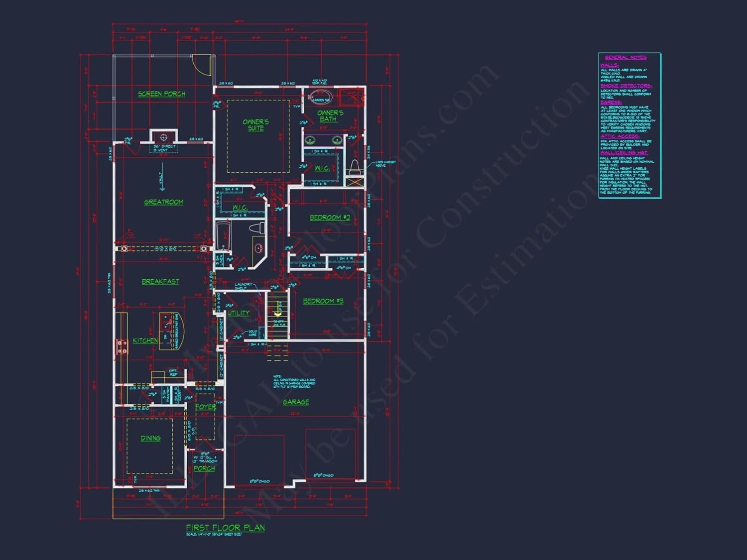 11-1440 House Plan - Craftsman Home Plan - 3-Bed, 2.5-Bath, 2,150 SF