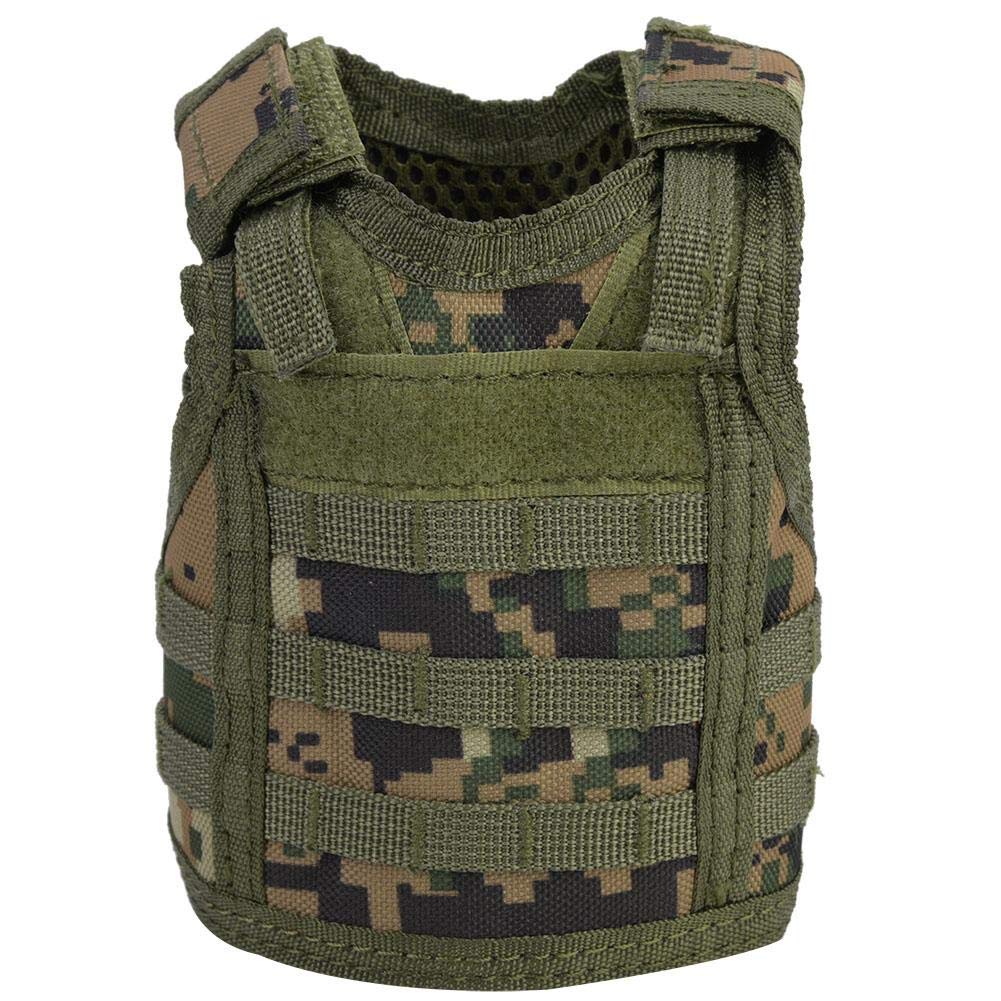Alomejor Jungle Digital Mini Beer Vest Military Bottle Beverage Cooler Holder With Adjustable Shoulder Straps(Jungle Digital)