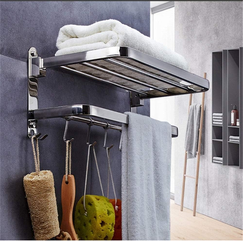 Bathroom Shelf Wall Mounted Wall-Mounted Shelf Stainless Steel Towel Rack Shower Rack with Bathtub and Shower Large Corner Basket with Hook Wall-Mounted Kitchen Hook Hanging Kitchen for Bath
