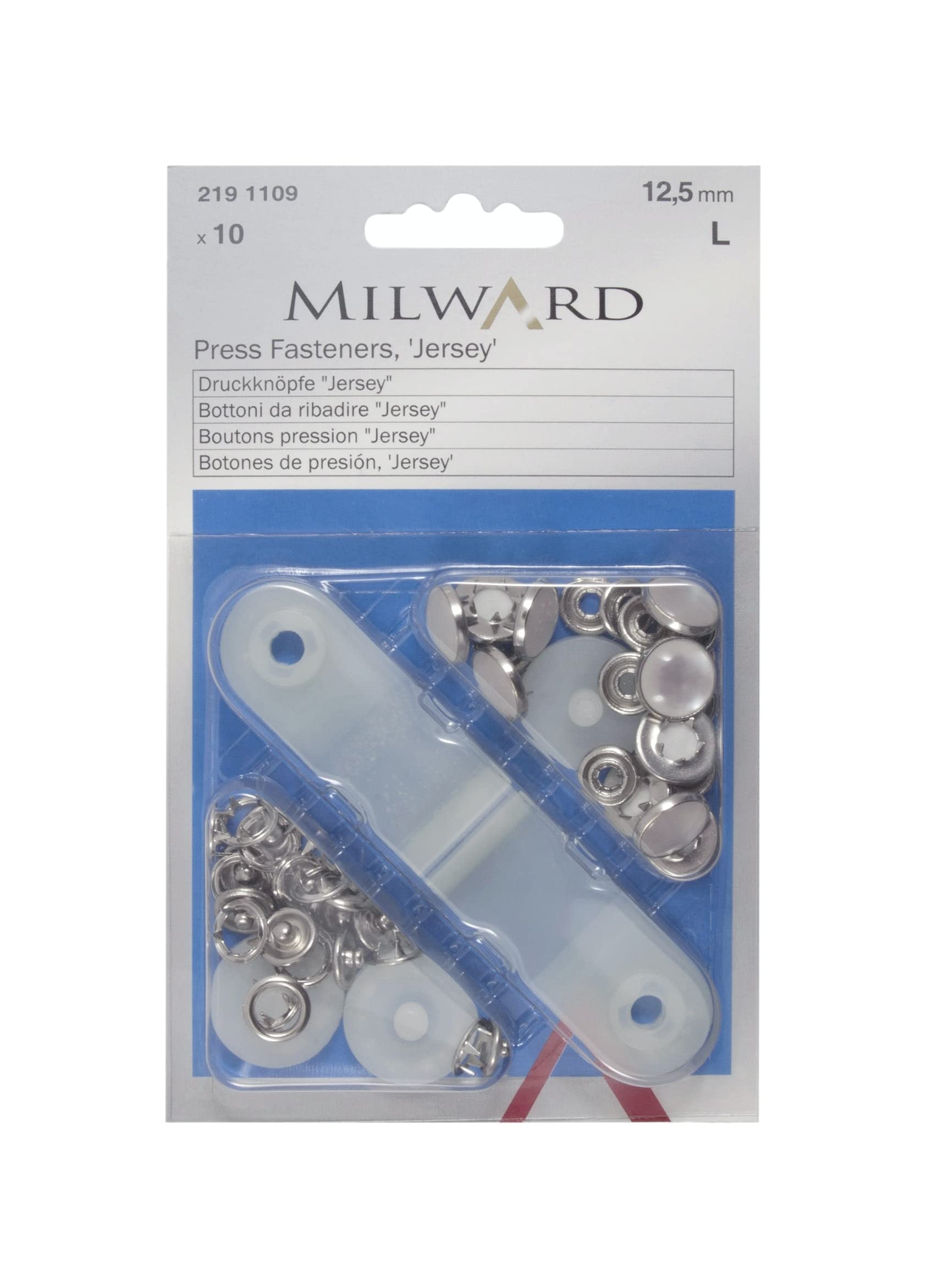 Milward Pearl Fashion Snap Fasteners, Solid Top, 12.5Mm, 2191109