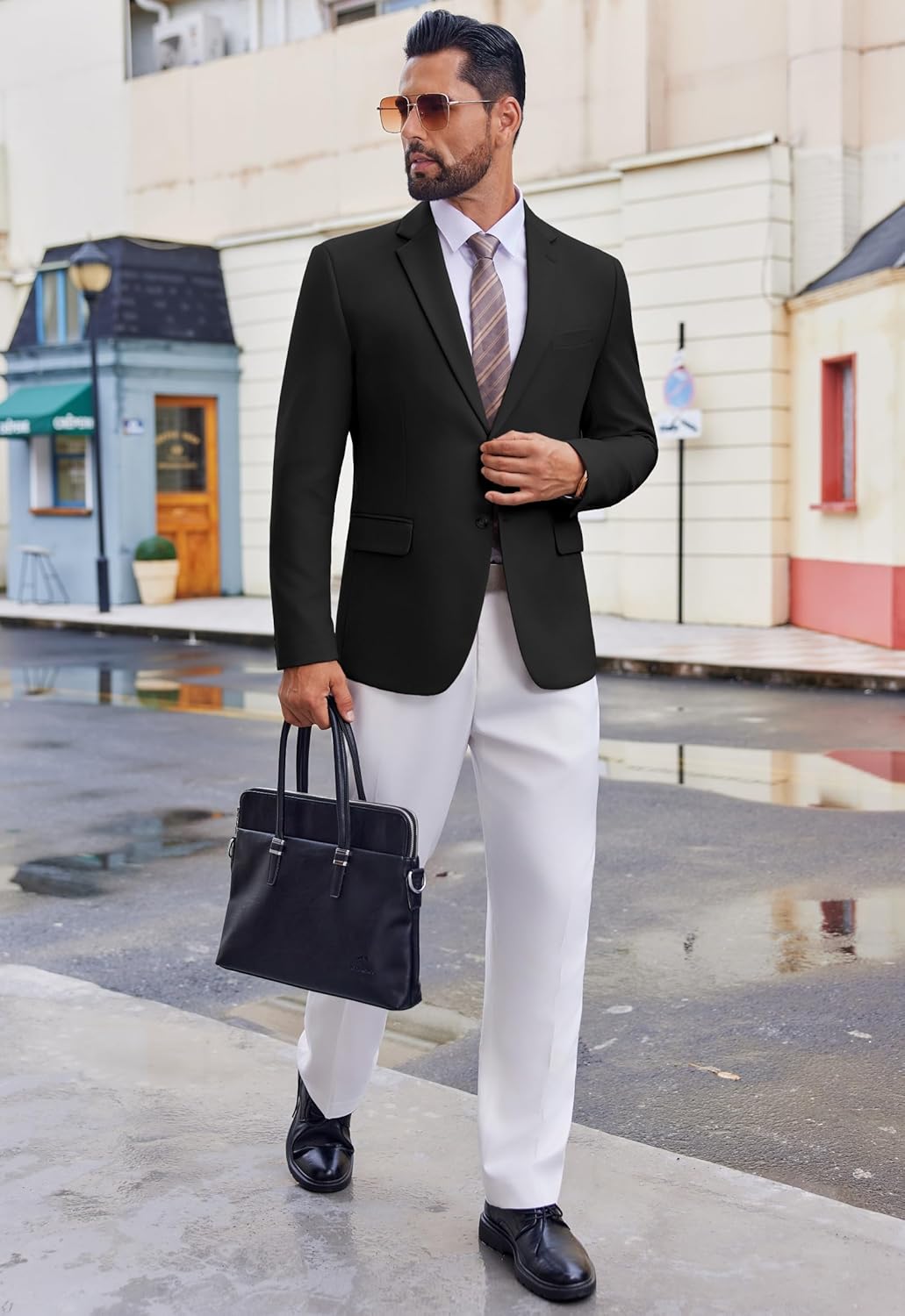 COOFANDY Men's Casual Blazer Slim Fit Two Button Lightweight Sport Coats Business Suit Jacket - Image 5