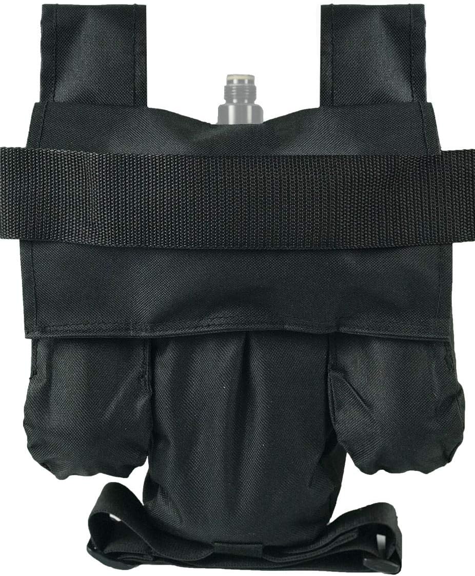 Maddog Entry Level Paintball Harness Pod Pack Belt with HPA CO2 Tank Holder Pouch - 2+1