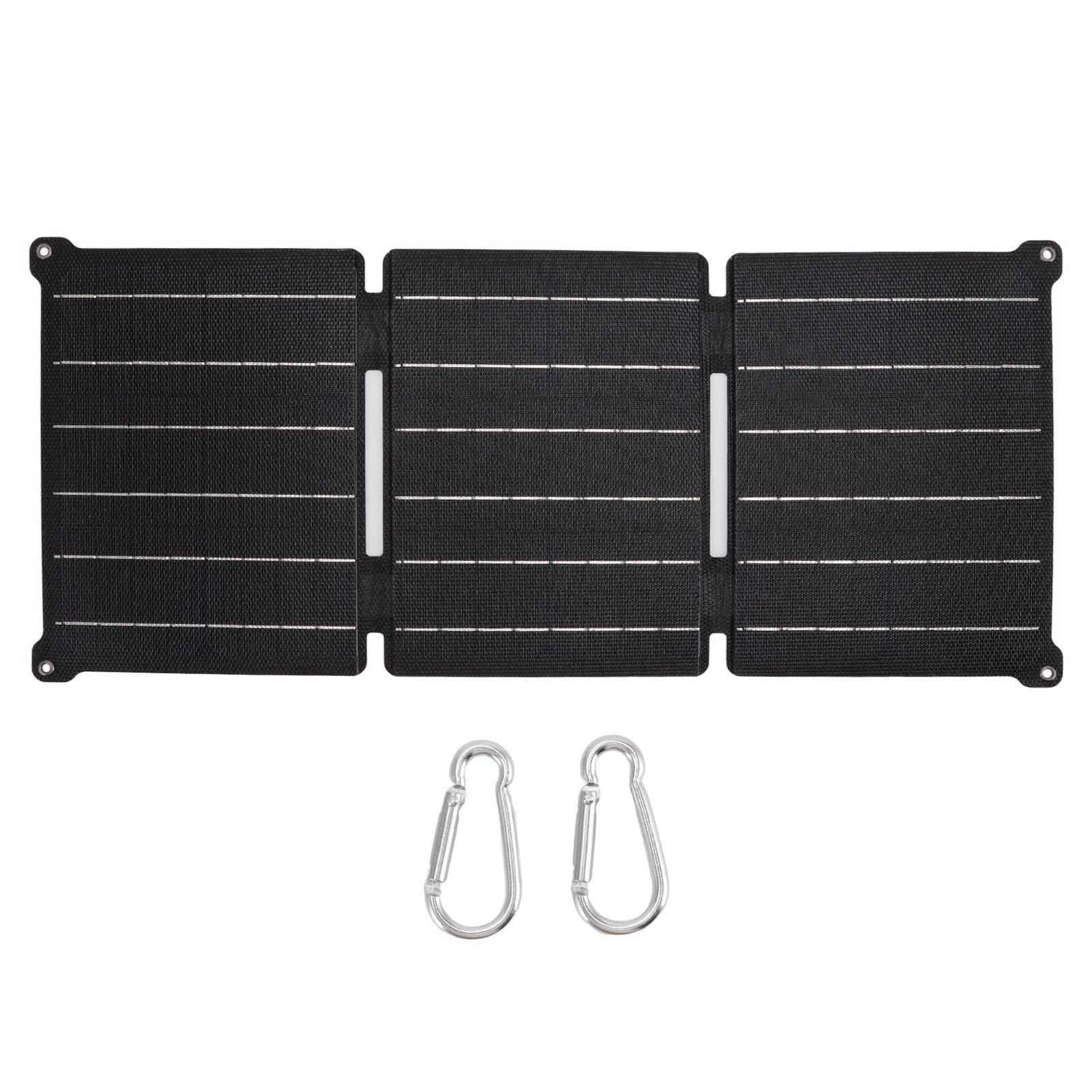 TANIQIACA 21W Foldable Solar Panel IPX6 Waterproof USB & DC Output for Phones & Mobile Power 5V 12V