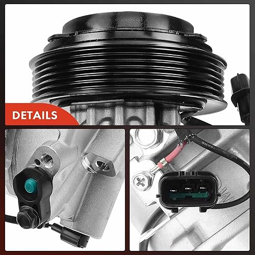 Miniatura 8 de A-Premium Compresor de aire acondicionado con embrague compatible con Hyundai Tucson 2010-2015, Kia Sportage 2010-2015, 2.0L 2.4L 2.7L, con montaje